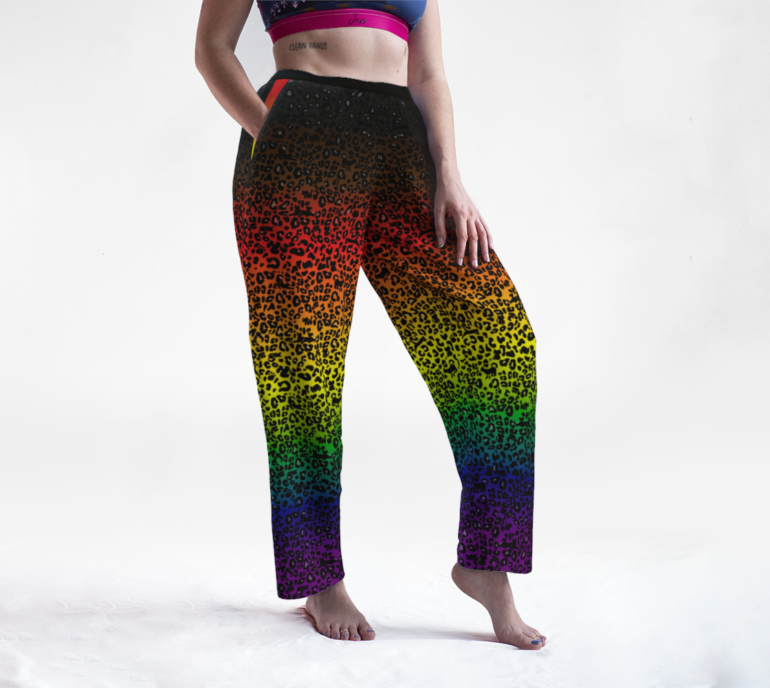 Philly Rainbow Leopard Print Lounge Pants