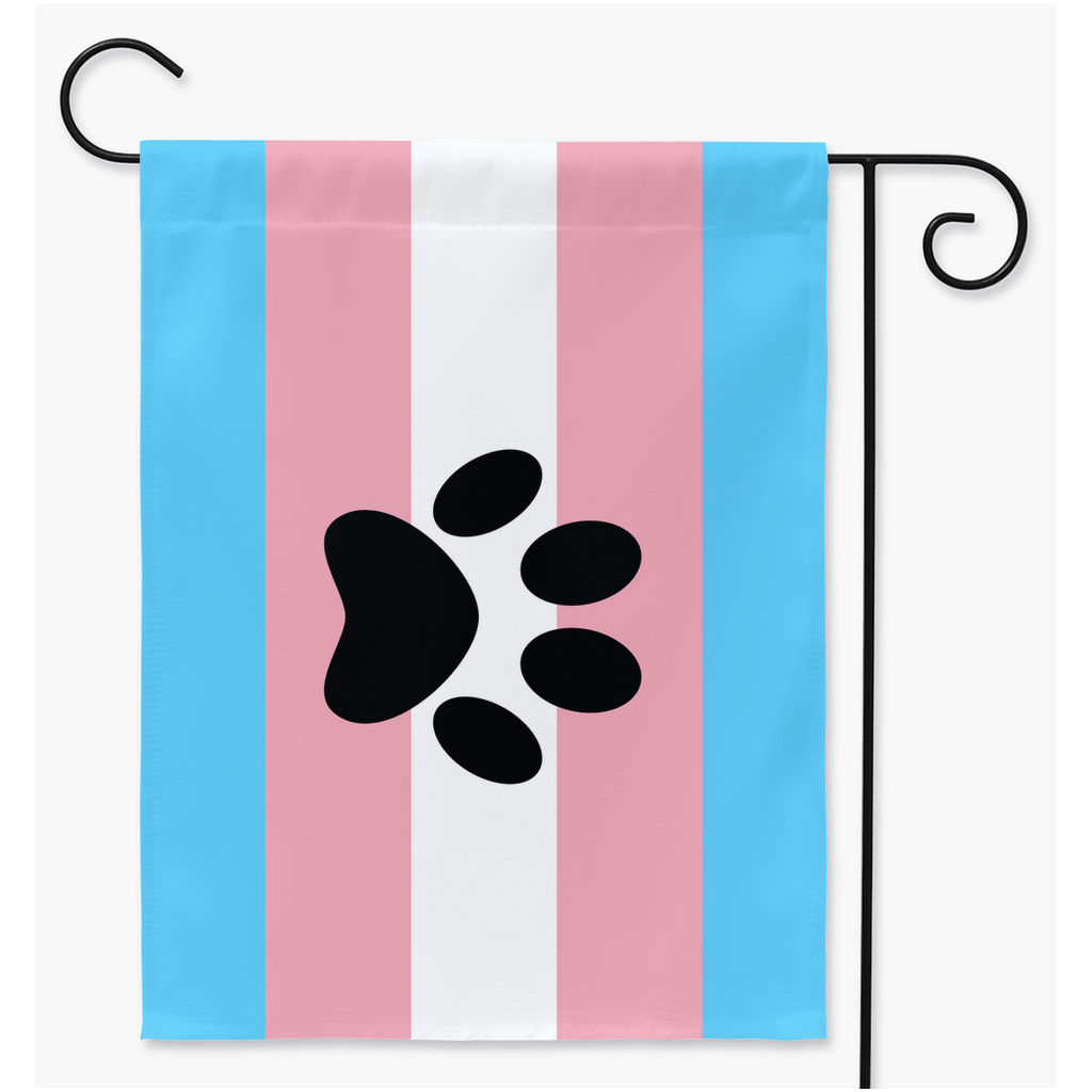 Furry - V3 - Transgender Pride Yard and Garden Flags   | Single Or Double-Sided | 2 Sizes