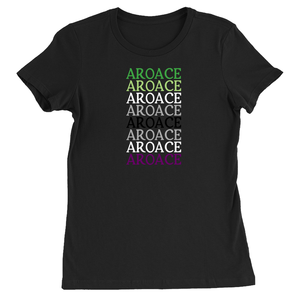 Funky Text Aro Ace Fitted T-Shirts | Bella and Canvas