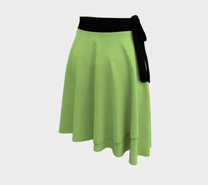 Aromantic Light Green Wrap Skirt | Coordinating Solids