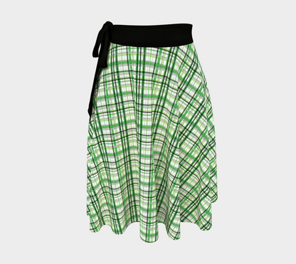 Aromantic Madras Plaid Wrap Skirt