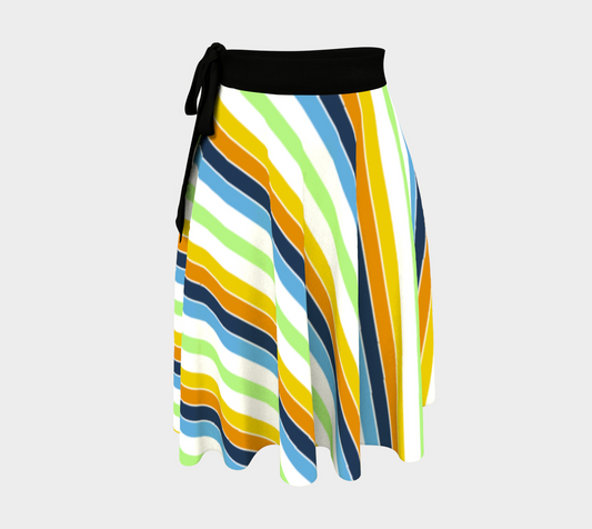 Aroace Agender - V1 Candy Striped Wrap Skirt