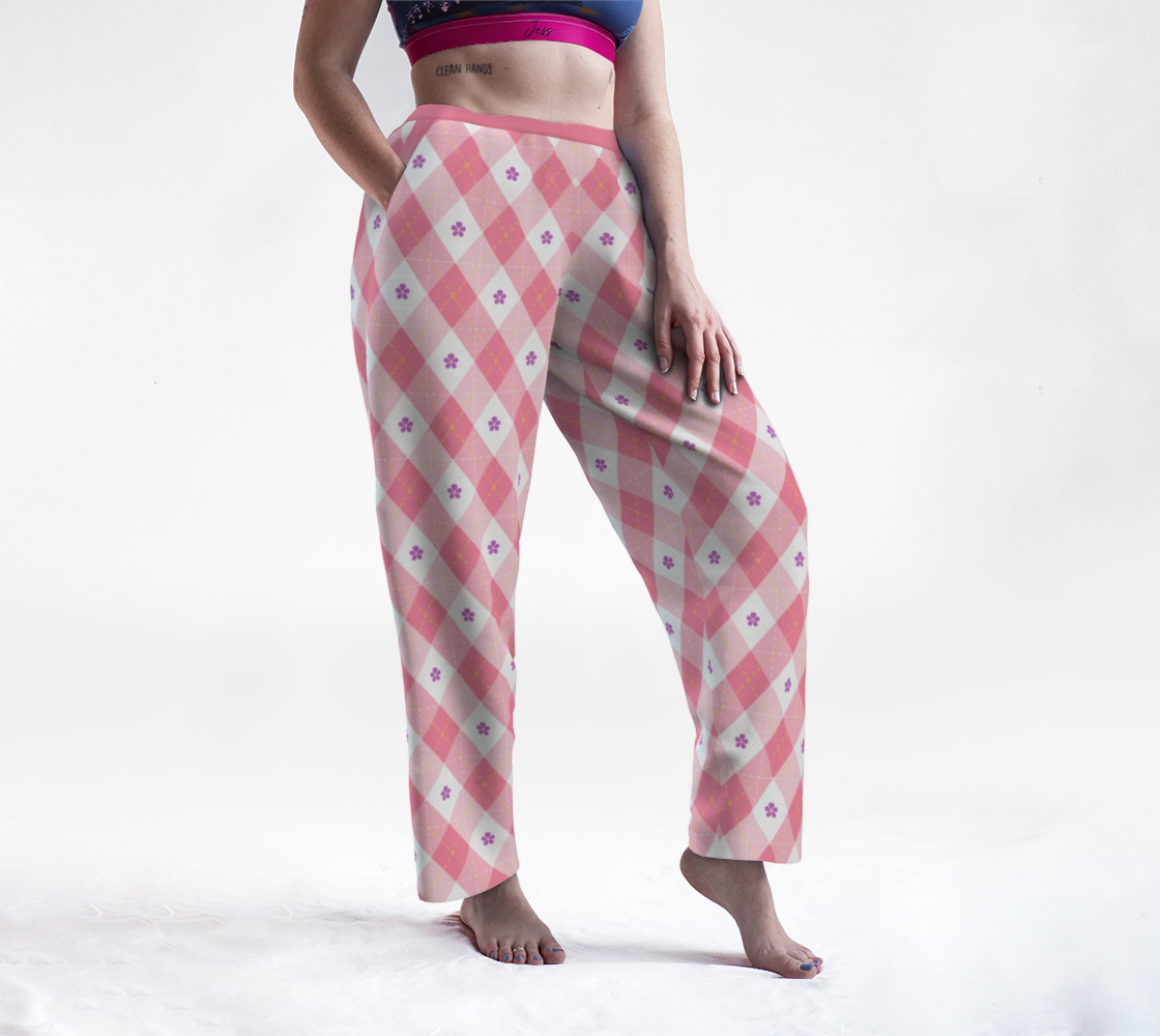 Sapphic Floral Argyle Lounge Pants