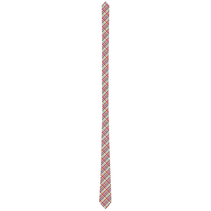 Rainbow/White Madras Plaid Neck Tie