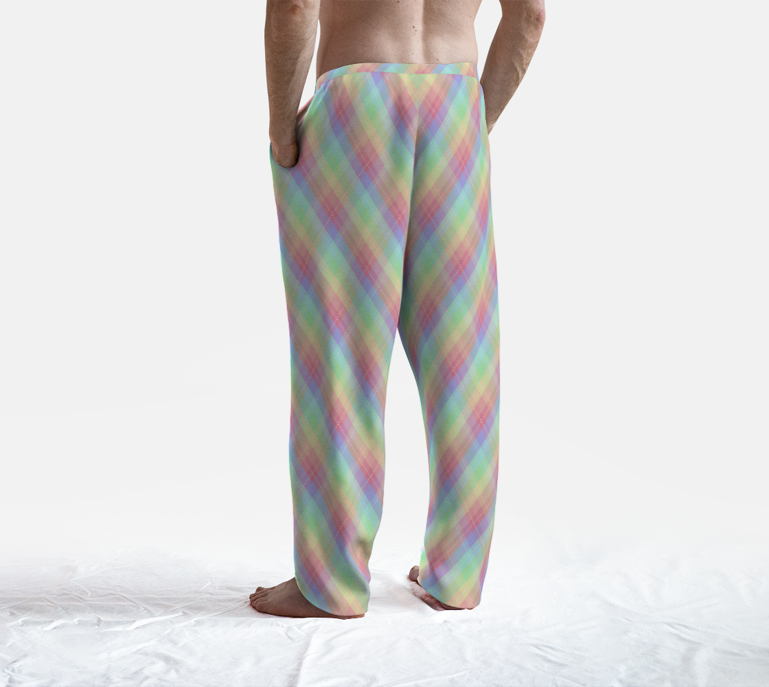 Pastel Rainbow Blended Argyle Lounge Pants