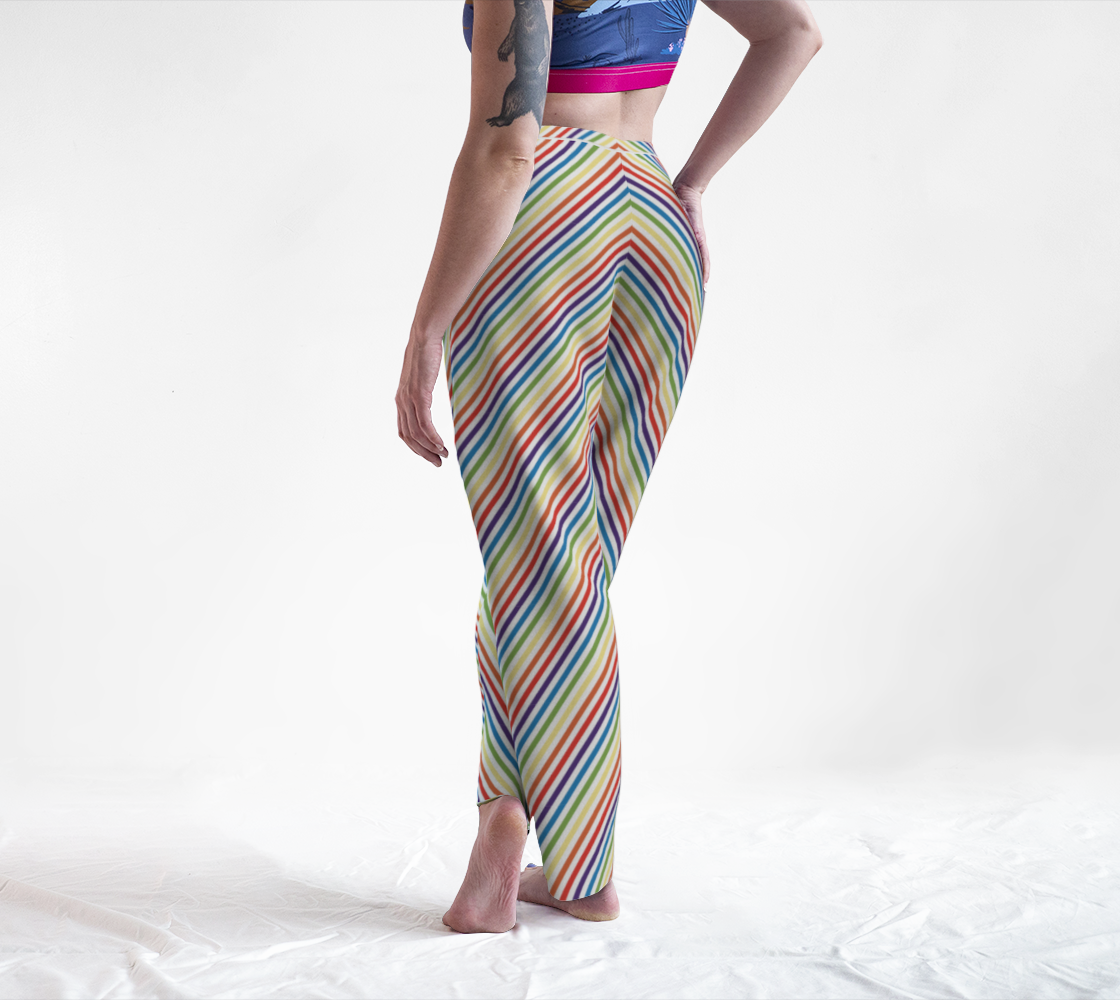 Muted Rainbow Barber Striped Lounge Pants