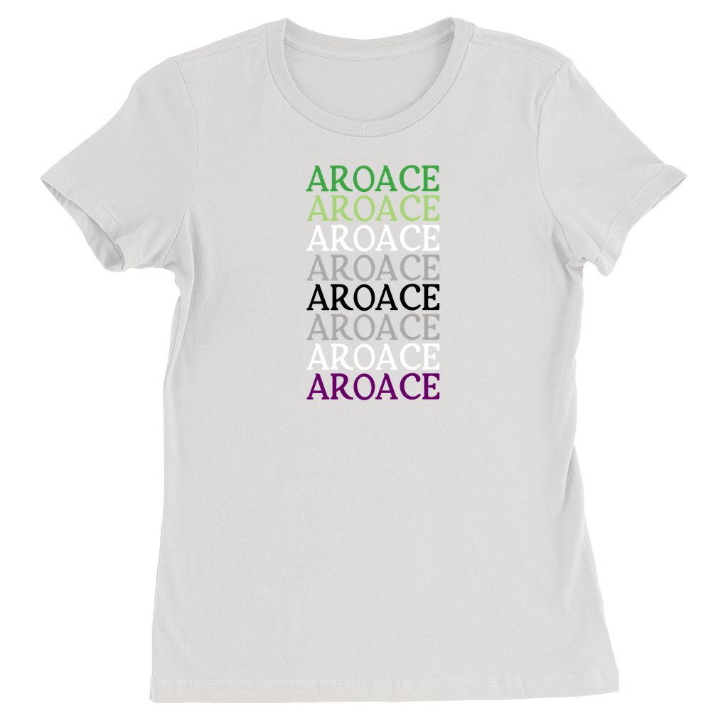 Funky Text Aro Ace Fitted T-Shirts | Bella and Canvas