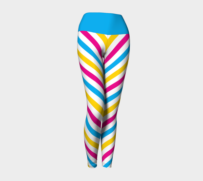 Pansexual Barber Striped Yoga Leggings