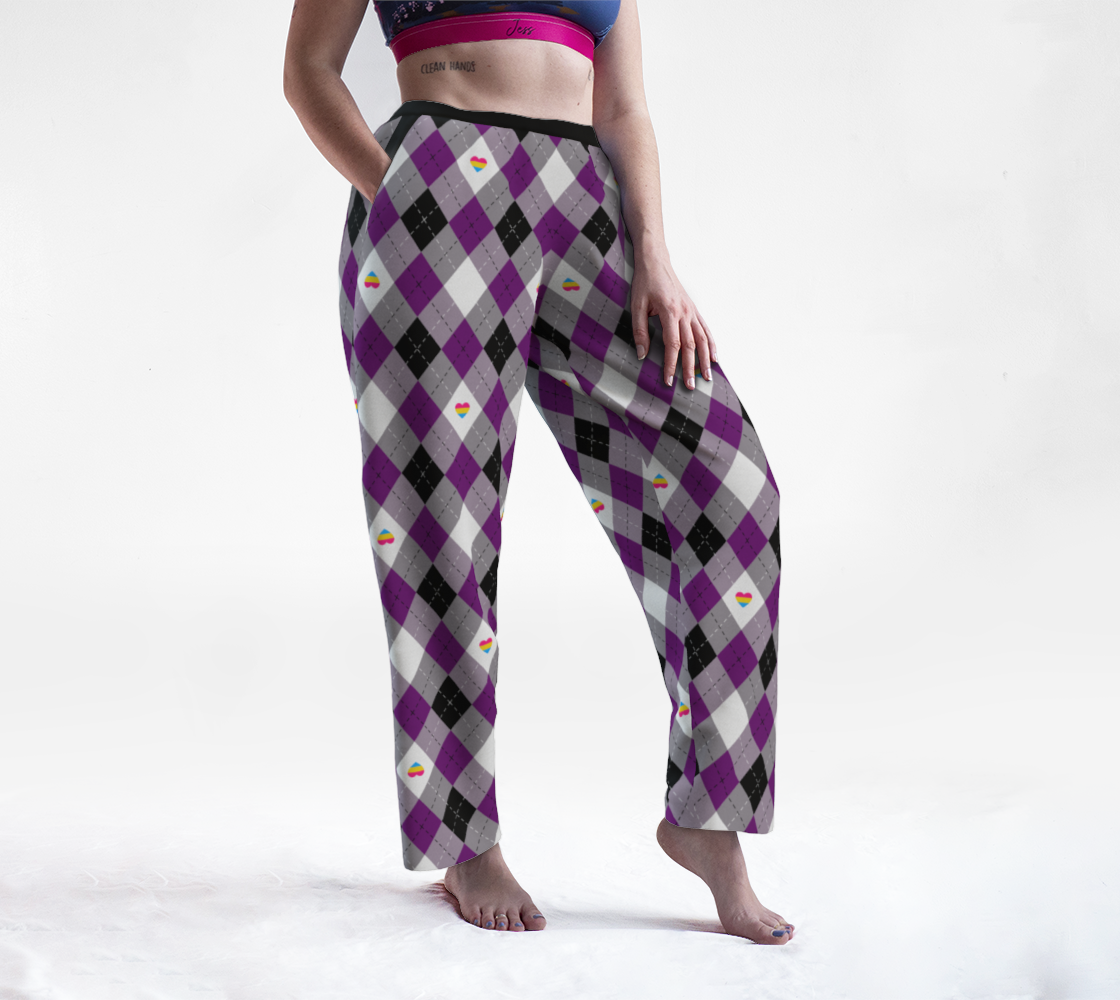 Asexual Panromantic Argyle Lounge Pants