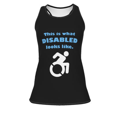 Disability Phrases and Symbols Fitted Racerback Tank Top | Choose Your Design and Colourway