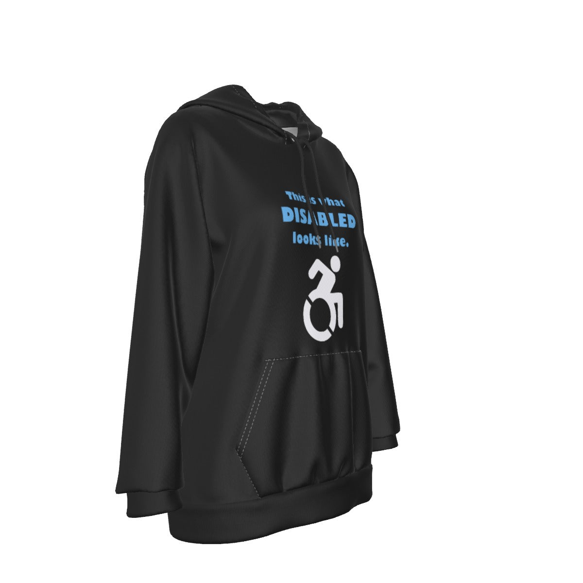 Disability Phrases and Symbols Fitted  Pullover Hoodie | Choose Your Design and Colourway