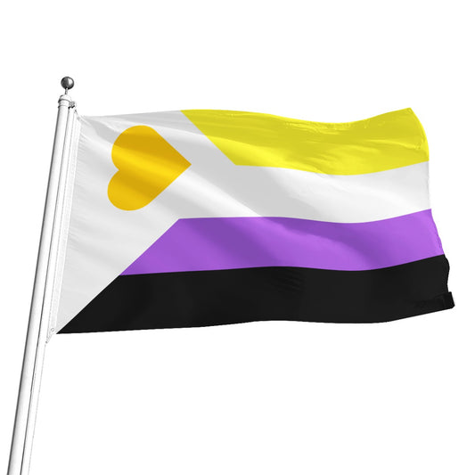 Polyamory - V6 Nonbinary All-Over Print Flag | 5 Sizes