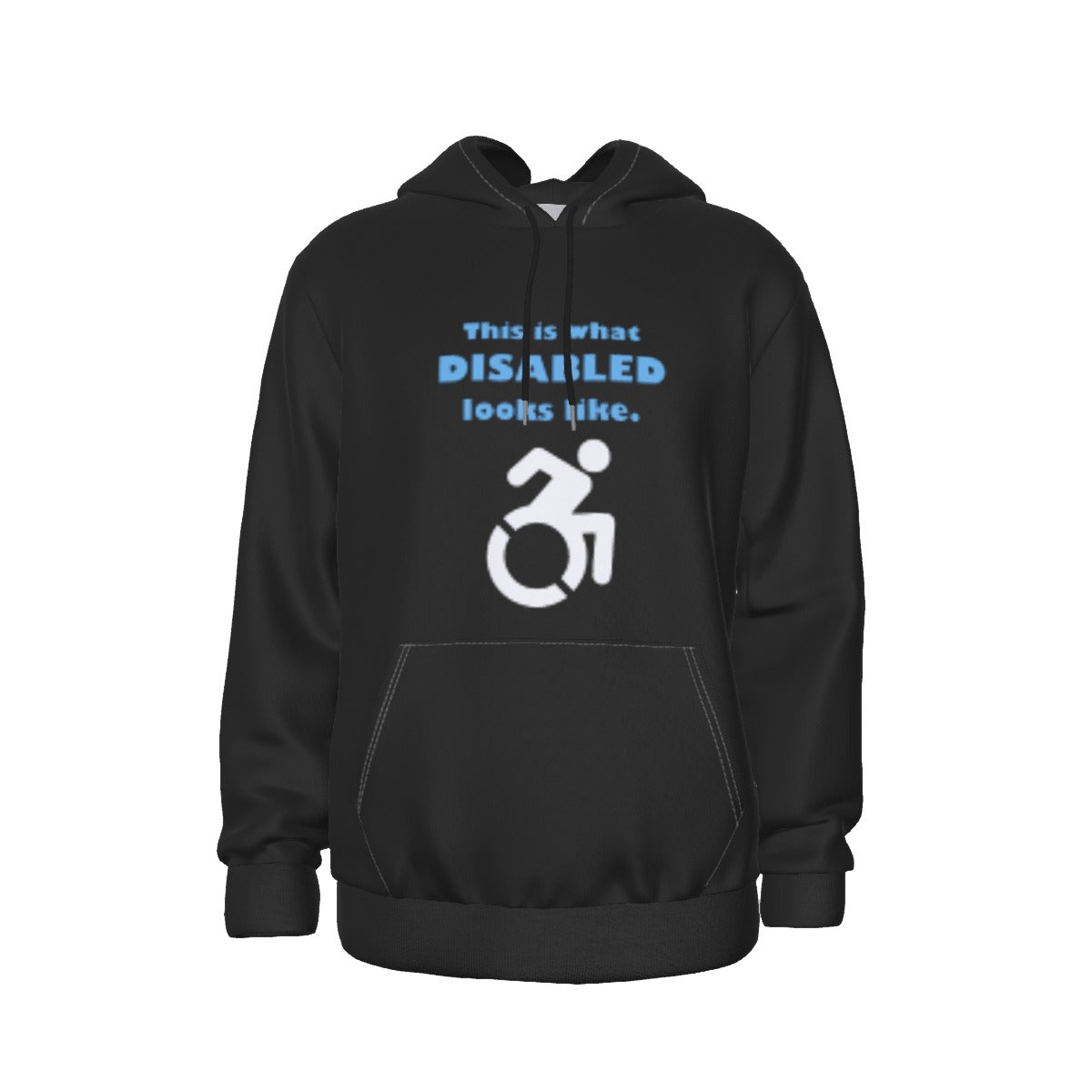 Disability Phrases and Symbols Relaxed Fit Pullover Hoodie | Choose Your Design and Colourway