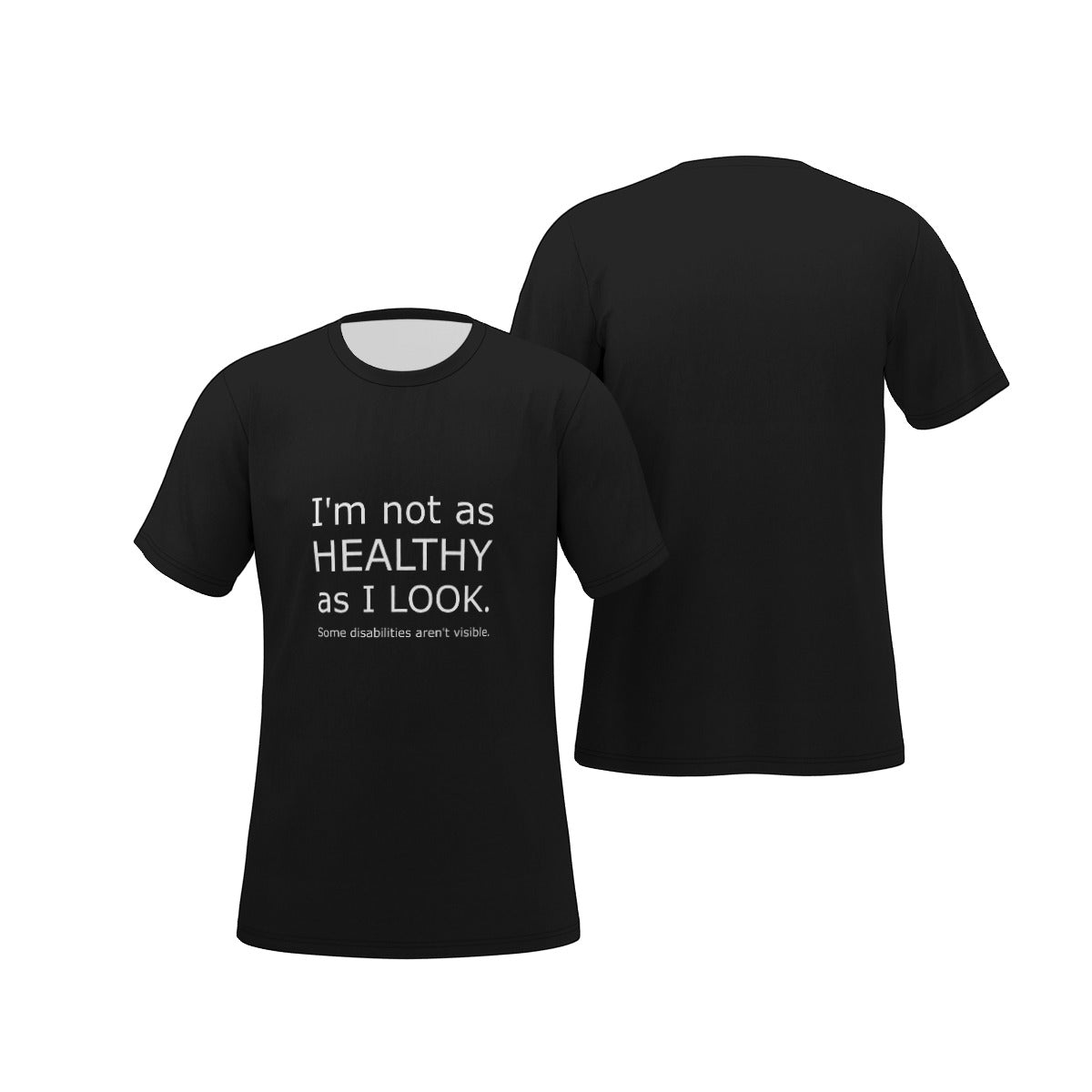 Disability Phrases and Symbols Relaxed Fit O-Neck T-Shirt | Choose Your Design and Colourway