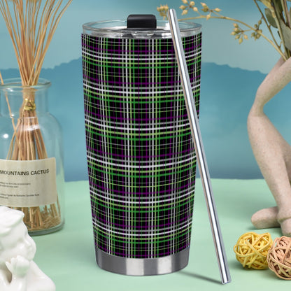 Aroace - V6 Plaid Hot/Cold Tumbler with Steel Straw (20oz )