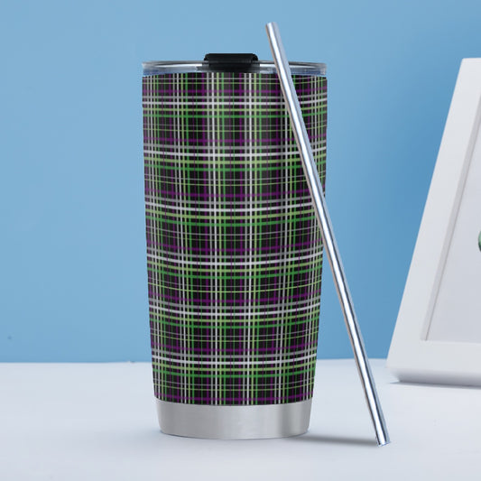 Aroace - V6 Plaid Hot/Cold Tumbler with Steel Straw (20oz )
