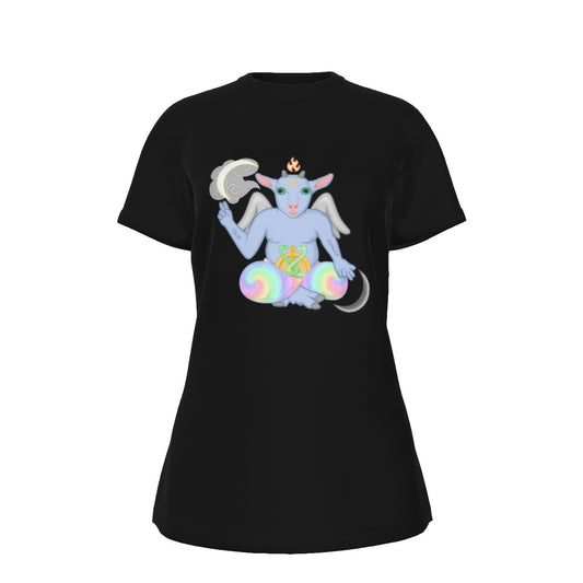 Baby Baphomet Fitted Round Neck Cotton T-Shirt | Choose Your Colourway