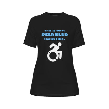 Disability Phrases and Symbols Fitted O-Neck T-Shirt | Choose Your Design and Colourway