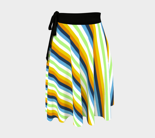 Aroace Agender - V1 Stripe Wrap Skirt