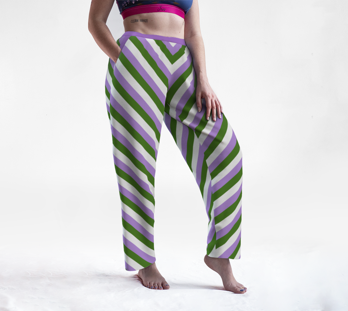 Genderqueer Striped Lounge Pants