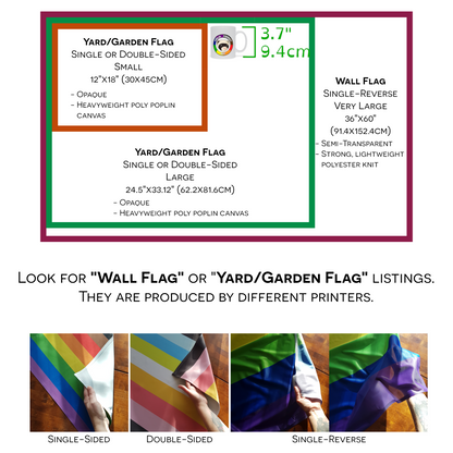 Choose Your Aro Ace Triskele Yard & Garden Flags | Single Or Double-Sided | 2 Sizes
