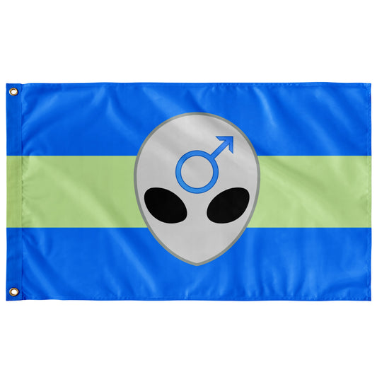 Alien Man Wall Flag | 36x60" | Single-Reverse