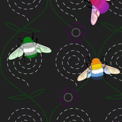 Bumblebee and Vine Trellis Patterned Unisex Sherpa Fleece Hoodie Blanket | Choose Your Colourway