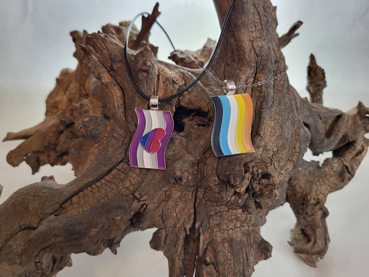 Polyamory Pride Flag Enamel Pendant Necklaces | Choose Your Flag