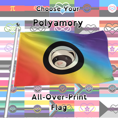 Choose Your Polyamory All-Over-Print Flag | Double-Sided |  5 Sizes