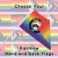 Rainbow Pride Hand/Desk Flags | Choose Your Flag | Double Sided