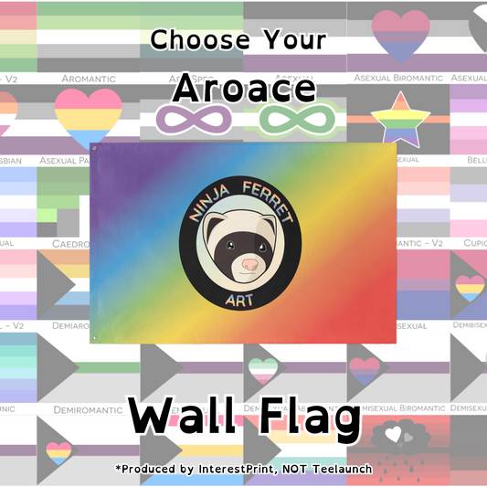 Choose Your Aroace Wall Flag | Single-Sided | 5 Sizes | Aromantic and Asexual Spectrum
