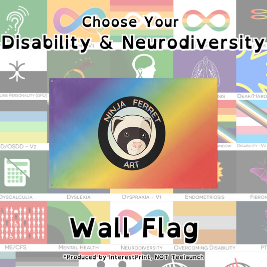 Choose Your Disability or Neurodiversity Wall Flag | Single-Sided | 5 Sizes | Disability, Autism and Neurodiversity