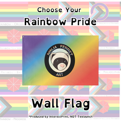 Choose Your Rainbow Pride Wall Flag | Single-Sided | 5 Sizes | 2SLGBTQIA+