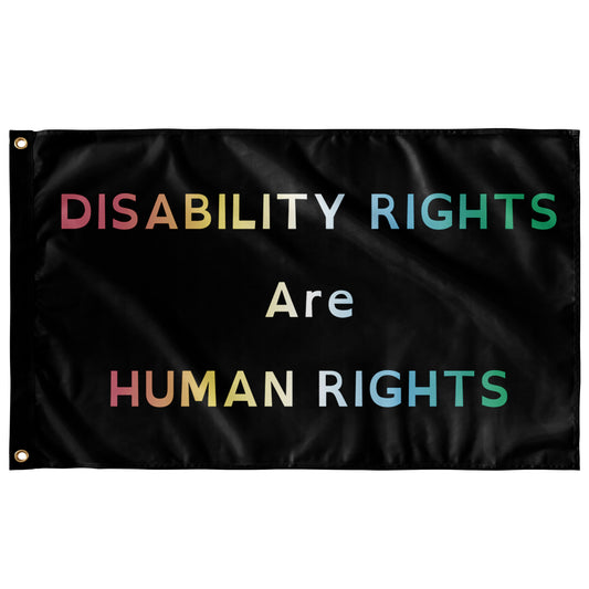 Disability Rights - Gradient Text Wall Flag | 36" x 60" | Single-Reverse
