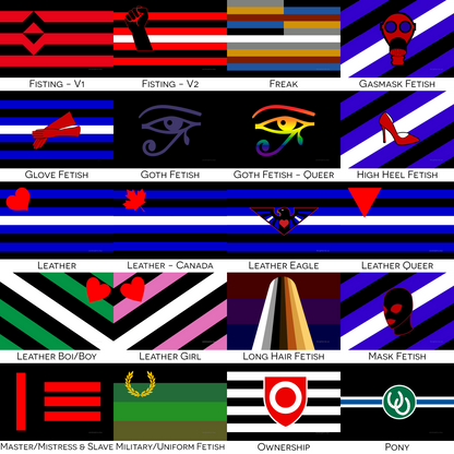 Fetish Pride Hand/Desk Flags | Choose Your Flag | Double Sided