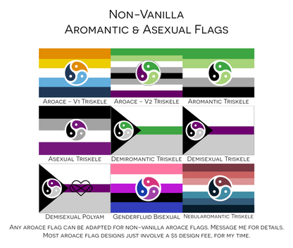 Aroace Spectrum Pride Hand/Desk Flags | Choose Your Flag | Double Sided