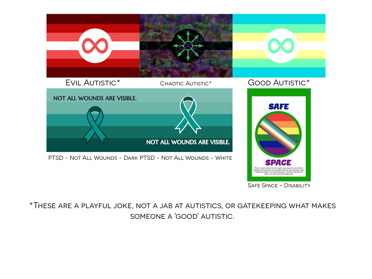Disability and Neurodiversity Pride Hand/Desk Flags | Choose Your Flag | Double Sided