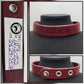 Maroon red collar with locking post. 13.5"-15.5"/34.29-39.37cm