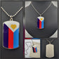 Polyamory Pride Metal Dog Tag Pendant Necklace | Choose Your Flag | Choose Your Chain or Cord