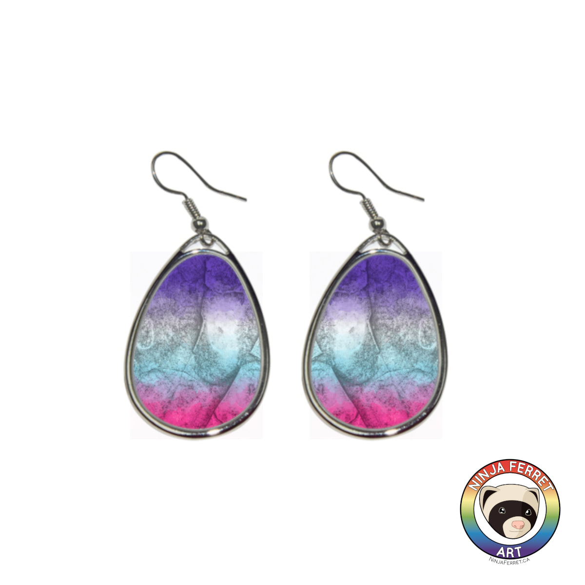 Orientation Gradient or Faux Stone Oval Earrings | Choose Your Colourway