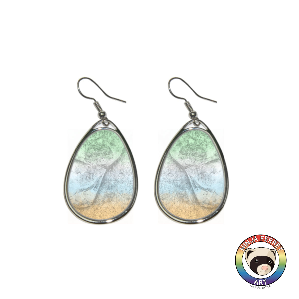 Orientation Gradient or Faux Stone Oval Earrings | Choose Your Colourway