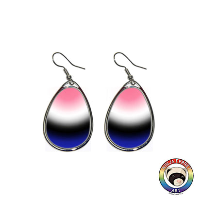 Gender Gradient Oval Earrings | Choose Your Colourway