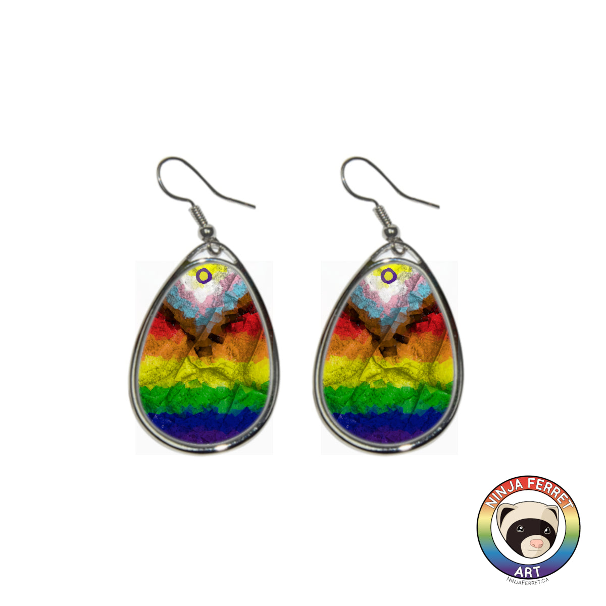 Rainbow Gradient or Faux Stone Oval Earrings | Choose Your Colourway