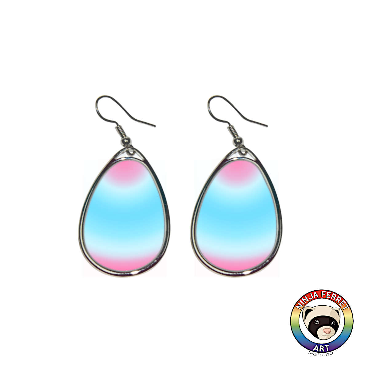Gender Gradient Oval Earrings | Choose Your Colourway