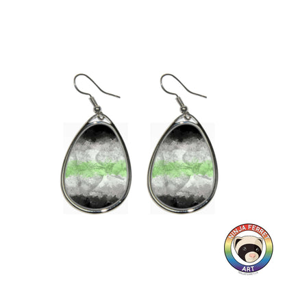 Faux Stone Gender Oval Earrings | Choose Your Colourway