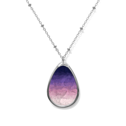 Faux Stone Aroace Oval Necklace | Choose Your Colourway
