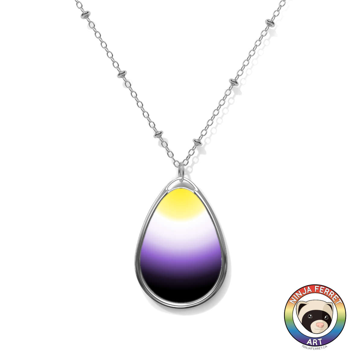 Gender Gradient Oval Necklace | Choose Your Gender Pride Flag Colourway