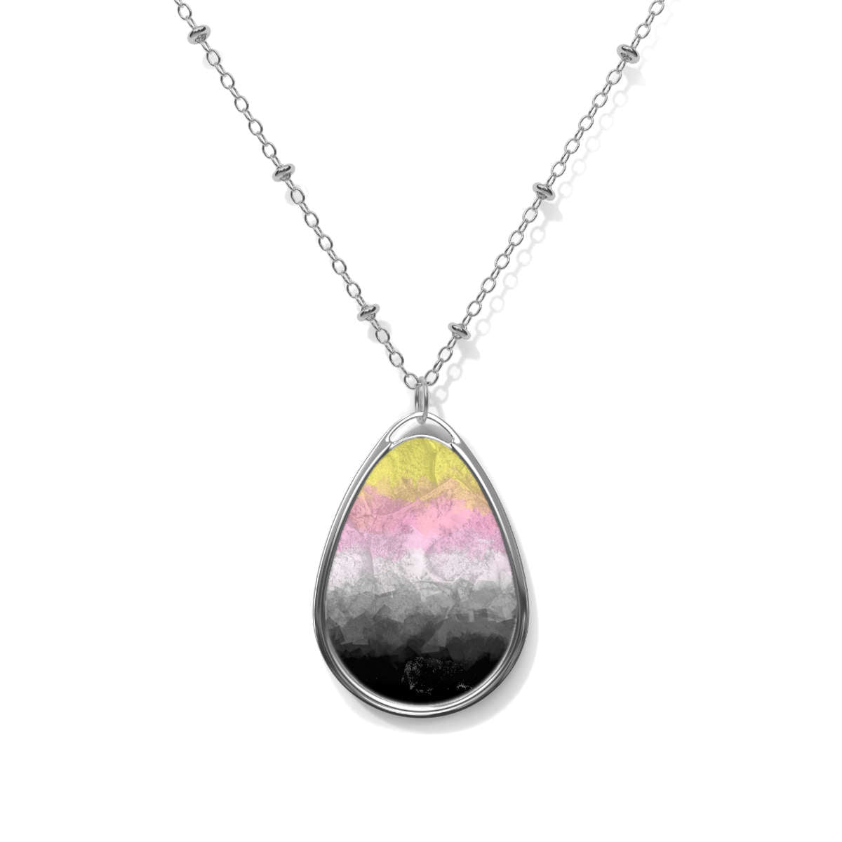 Faux Stone Aroace Oval Necklace | Choose Your Colourway