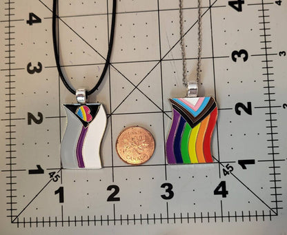 Rainbow Pride Flag Enamel Pendants | Choose Basic or Rainbow Progress Flags