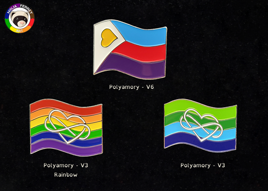 Polyamory Pride Flag Enamel Pendant Necklaces | Choose Your Flag